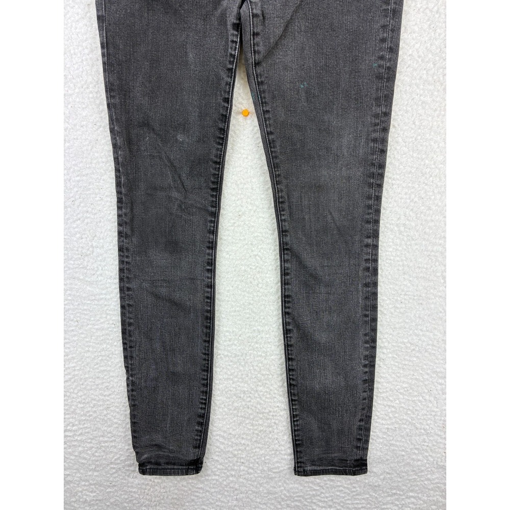 Madewell Womens 25 Skinny Skinny Jeans‎ Black Wash Distressed Denim Style B1799 - Picture 3 of 16